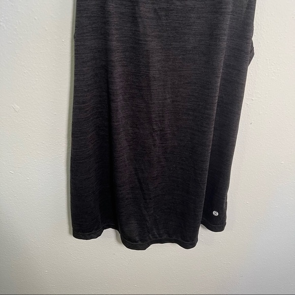 Layer 8 Racerback Tank Top Heathered Black Mesh - Picture 4 of 10
